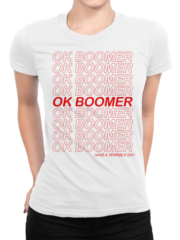 фото Футболка женская design heroes ok boomer - окей бумер белая 2xl