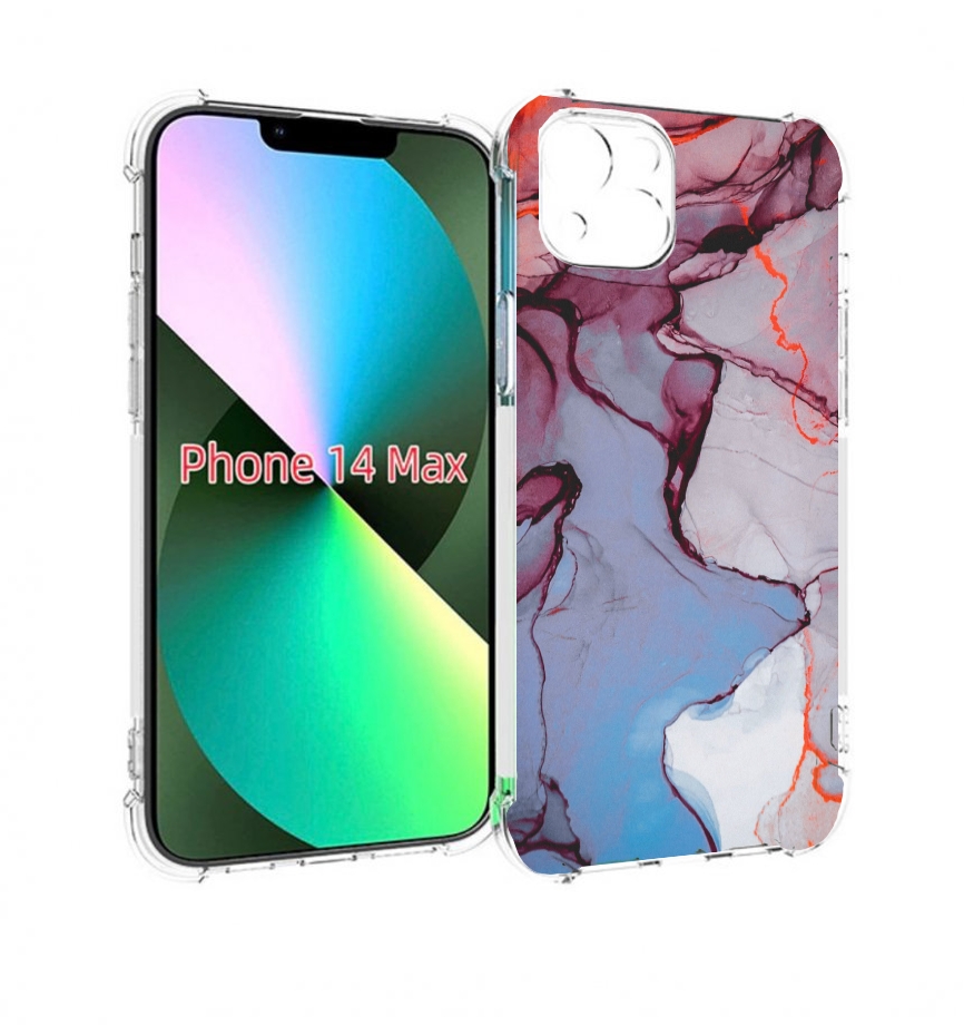 

Чехол MyPads мраморный рисунок для iPhone 14 Plus (6.7), Прозрачный, Tocco