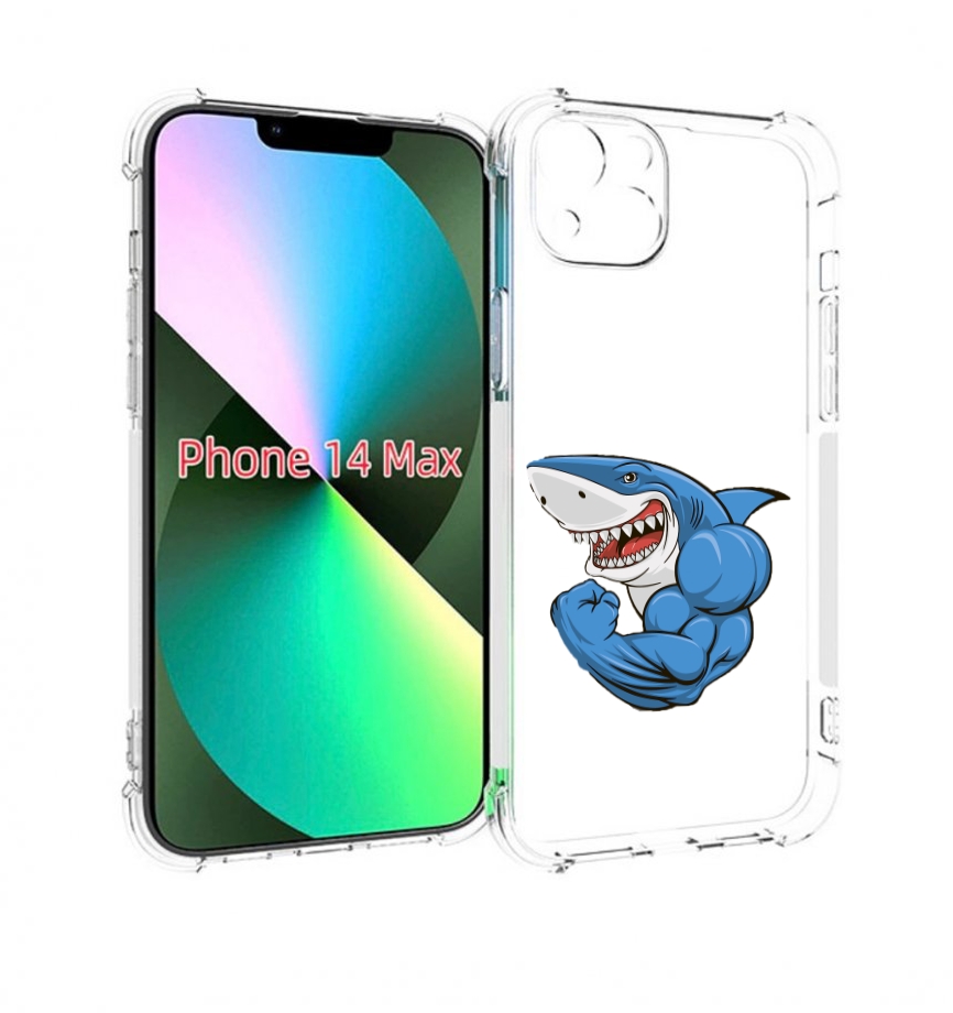 

Чехол MyPads накаченная акула для iPhone 14 Plus (6.7), Прозрачный, Tocco