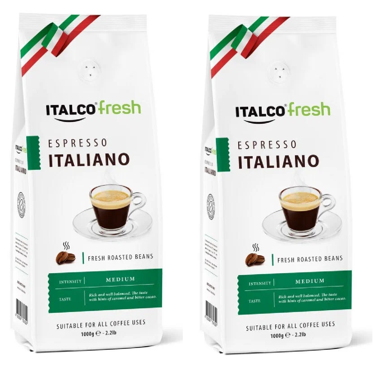 Кофе в зернах Italco espresso italiano, 2 шт по 1000 г