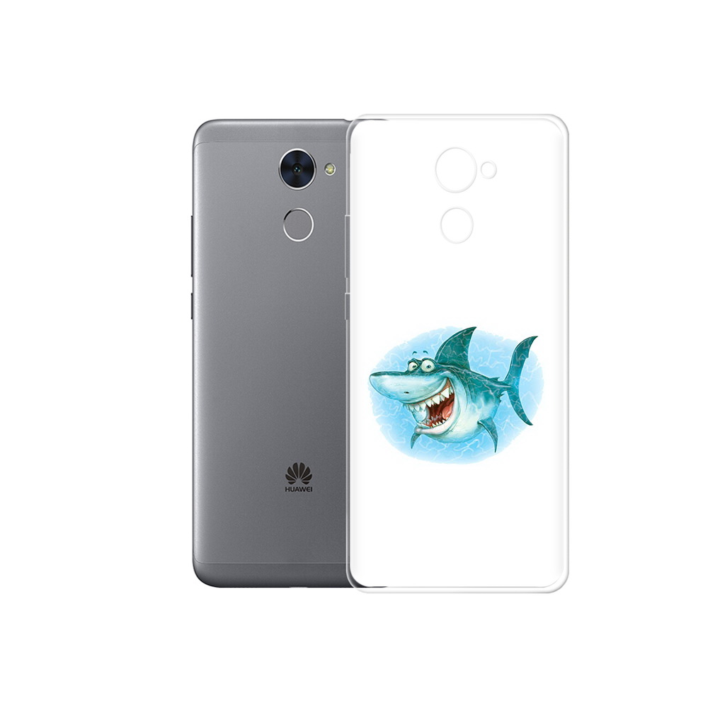 

Чехол MyPads Tocco для Huawei Enjoy 7 Plus веселая акула (PT74186.70.261), Прозрачный, Tocco