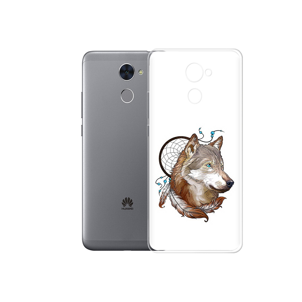 

Чехол MyPads Tocco для Huawei Enjoy 7 Plus волк и ловец снов (PT74186.70.269), Прозрачный, Tocco