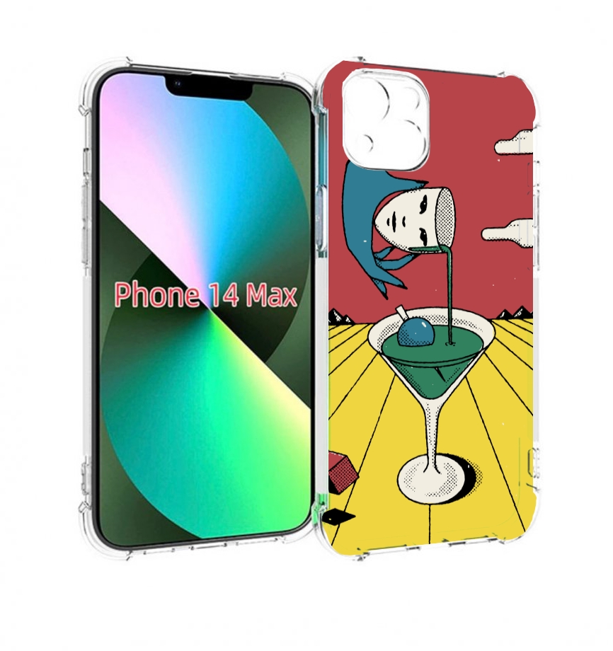 

Чехол MyPads необычный напиток для iPhone 14 Plus (6.7), Прозрачный, Tocco