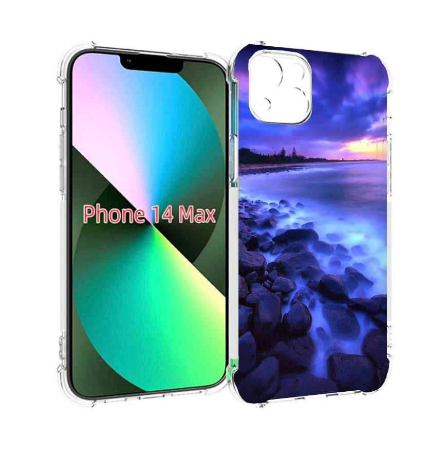 

Чехол MyPads неоновый берег для iPhone 14 Plus (6.7), Прозрачный, Tocco