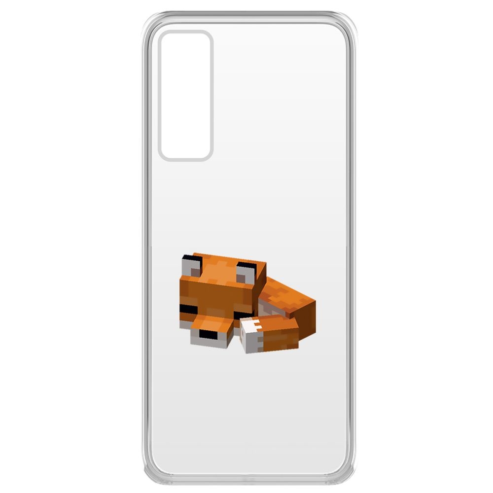 фото Чехол-накладка krutoff clear case спящий лисенок для vivo v20 se