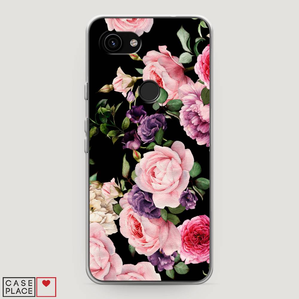 

Чехол Awog на Google Pixel 3a "Пионы на черном", Разноцветный, 270150-8
