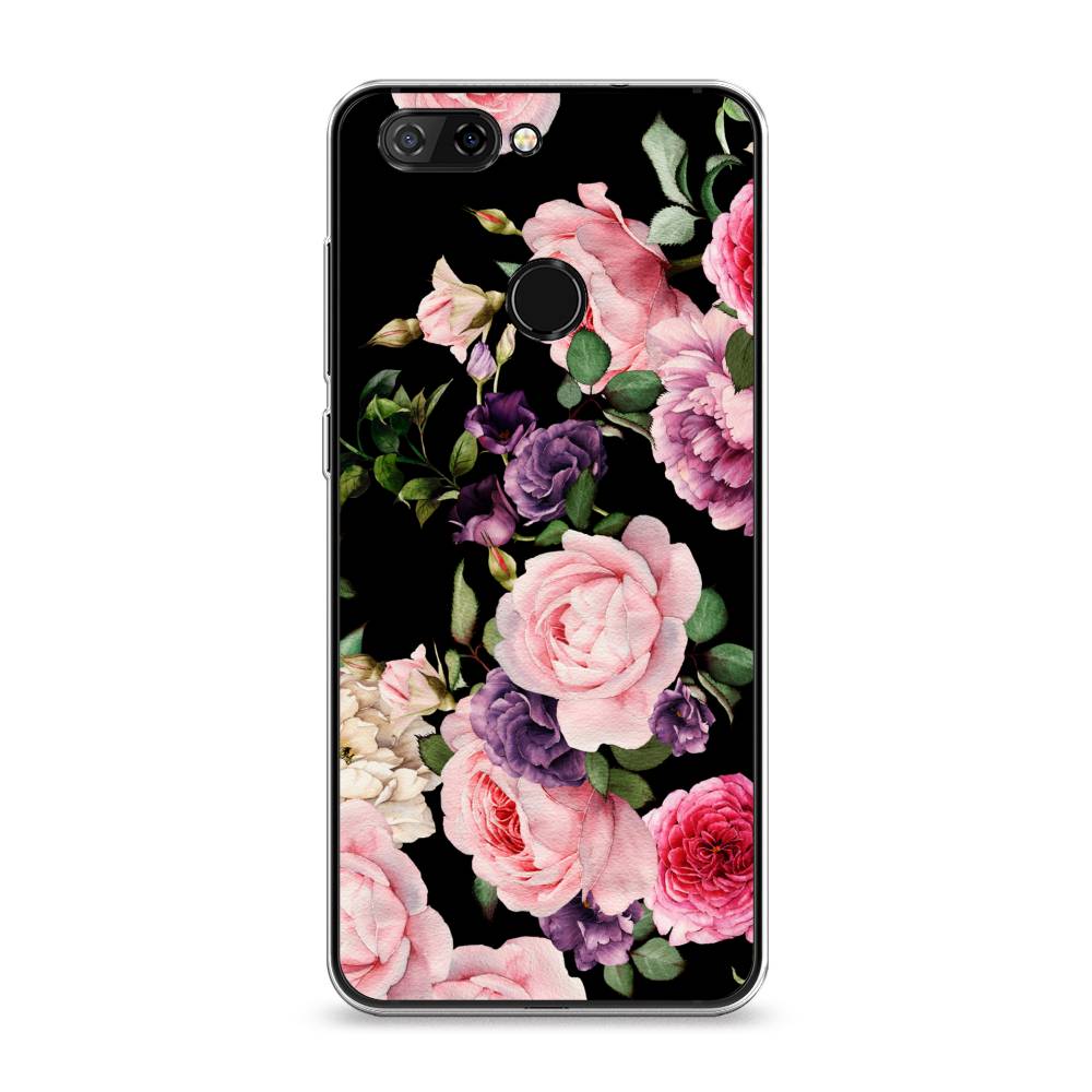 

Чехол Awog на ZTE Blade V9 / ЗТЕ Блэйд V9 "Пионы на черном", Разноцветный, 132450-8