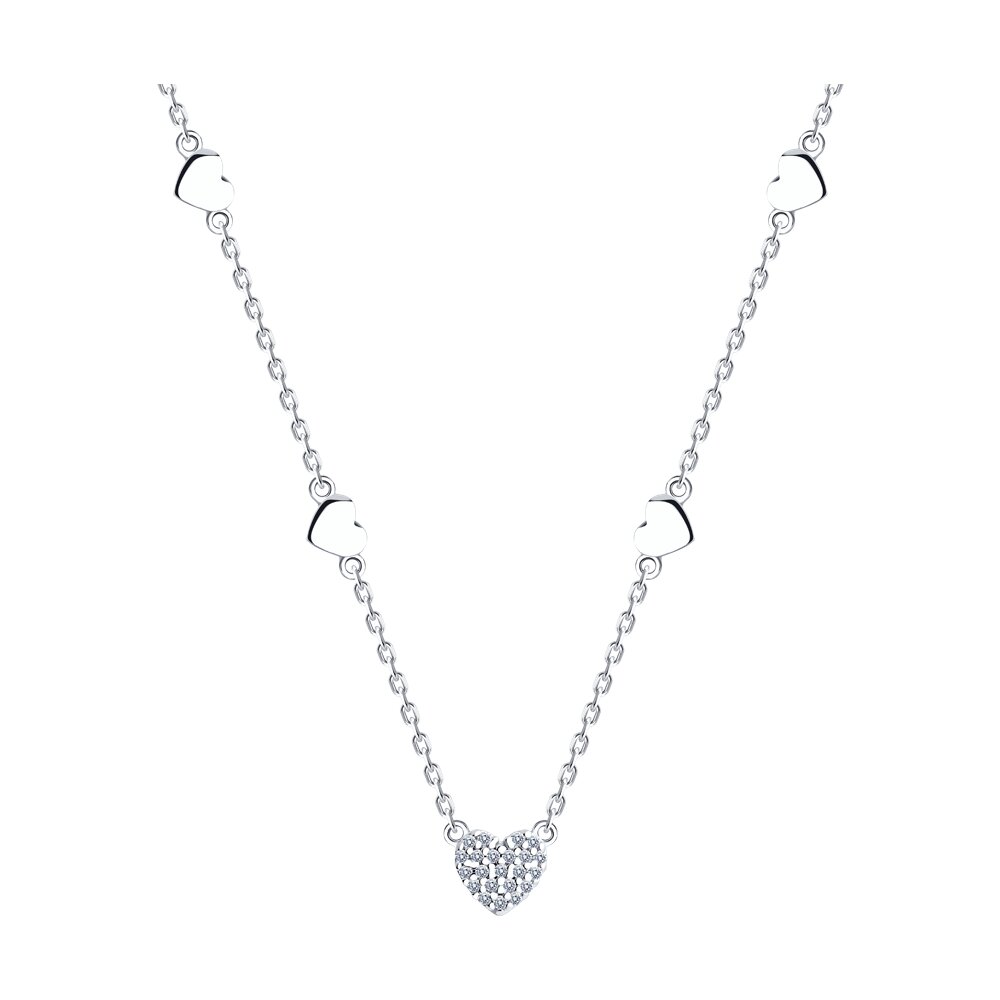 

Колье из серебра с фианитом 42 см SOKOLOV 94070676, 94070676