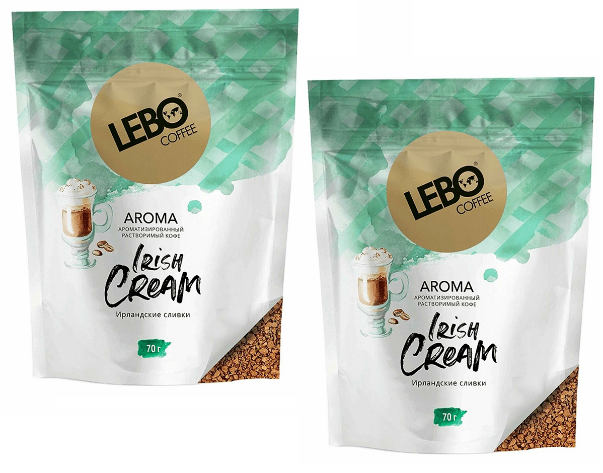 

Кофе растворимый Lebo Aroma Irish Cream сублимированный, 2 шт по 70 г