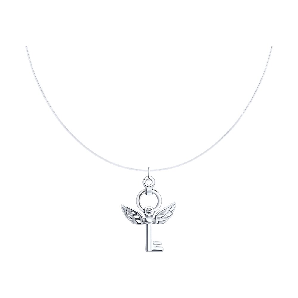 

Колье из серебра с фианитом 42 см SOKOLOV 94070696, 94070696