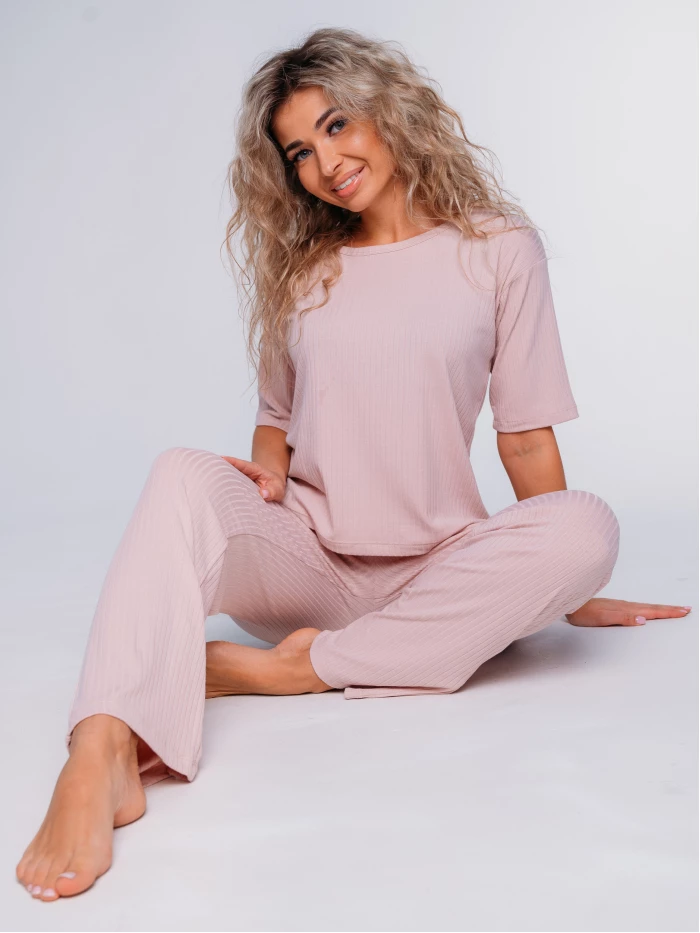 

Комплект домашний женский Cool Look Монако-1-Б розовый 50 RU, Монако-1-Б