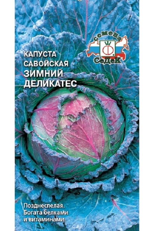 

Семена Капуста савойская Зимний Деликатес Седек Позднеспелые 64779 1 гр