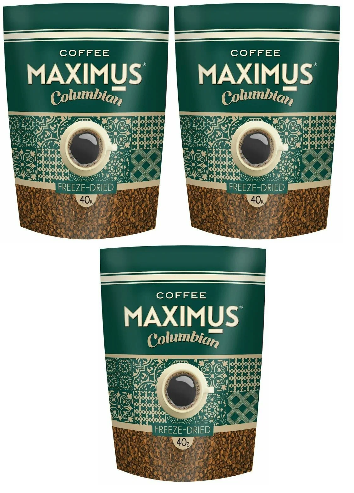 Кофе растворимый MAXIMUS сублимированный Columbian, 40 г * 3 шт