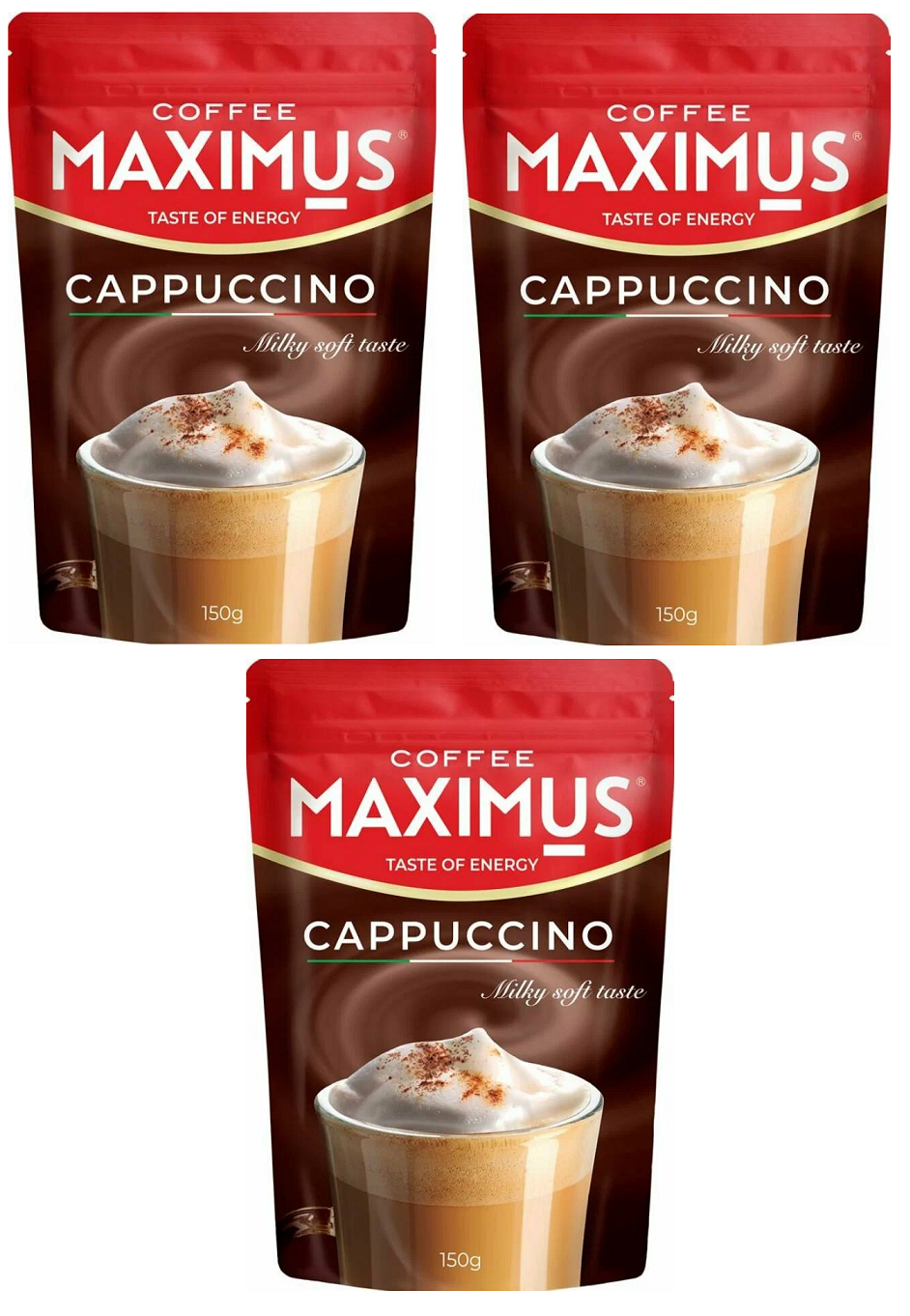 Кофе растворимый MAXIMUS Cappuccino, 150 г * 3 шт