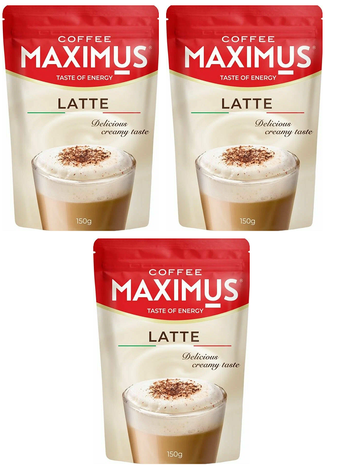 Кофе растворимый MAXIMUS Latte, 150 г * 3 шт