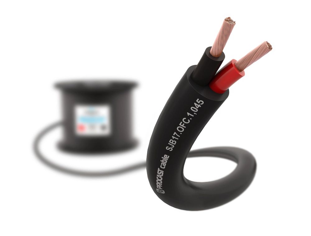 Акустический спикерный кабель 2х1,045mm? PROCAST cable SJB 17.OFC.1,045 3 м черный