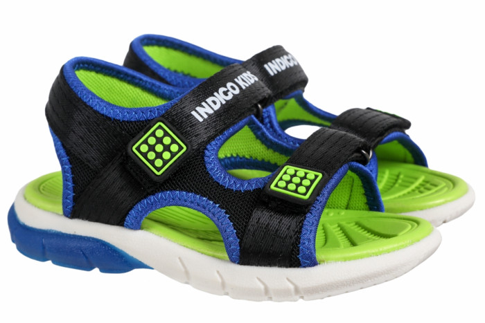 

Сандалии Indigo kids 22-705C_27, черный-зеленый, 27