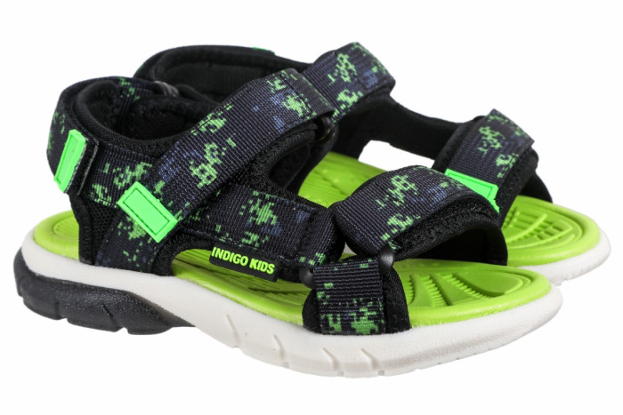

Сандалии Indigo kids 22-707C_30, черный-зеленый, 30