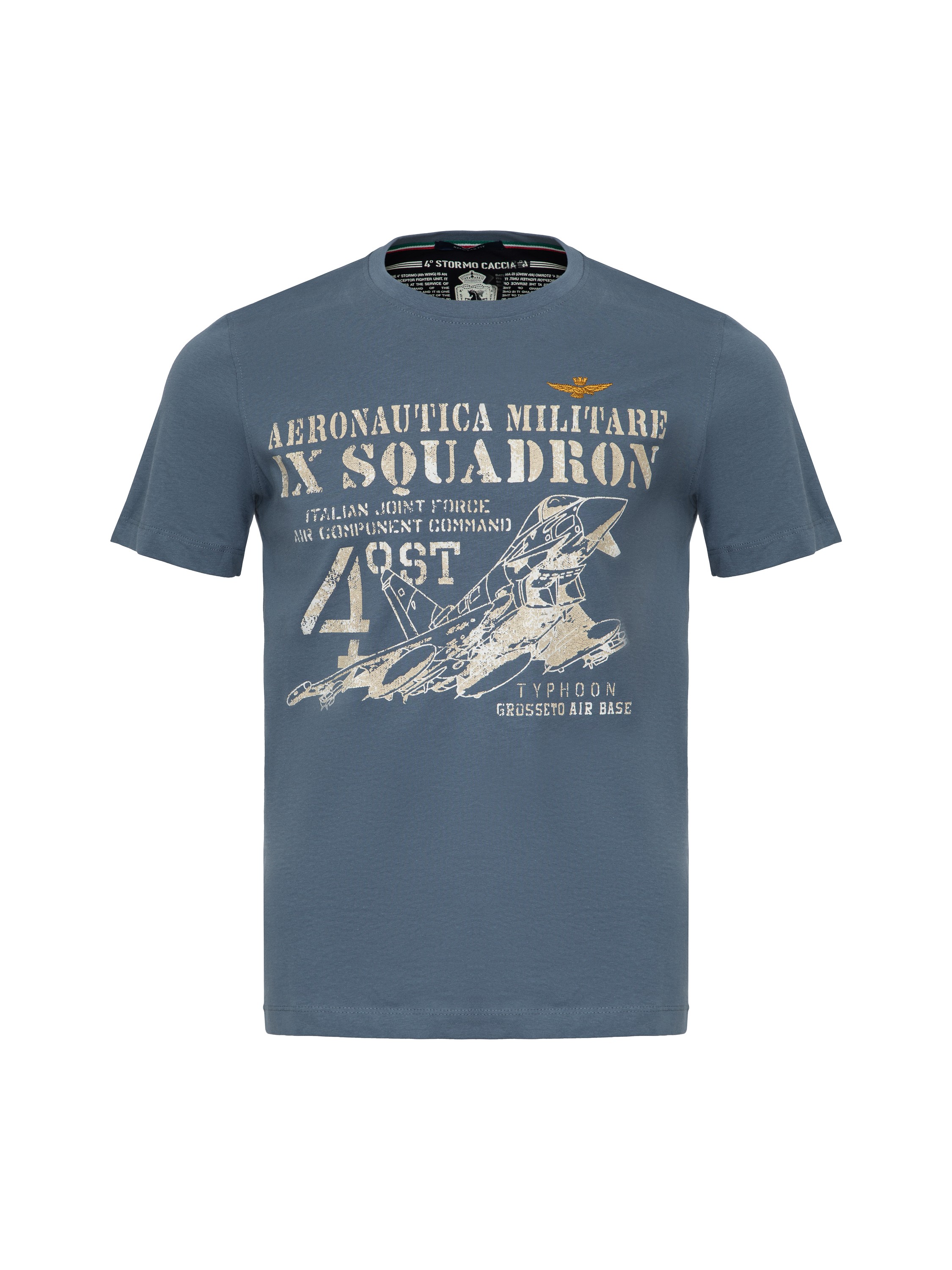 

Футболка мужская Aeronautica Militare TS2081J538 синяя XL, Синий, TS2081J538