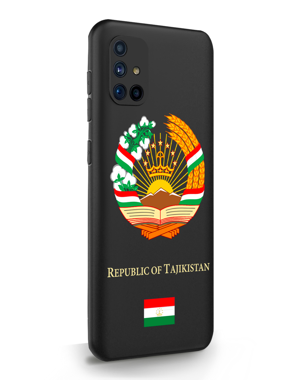 

Чехол SignumCase для Samsung M51 Герб Таджикистана черный, Разноцветный