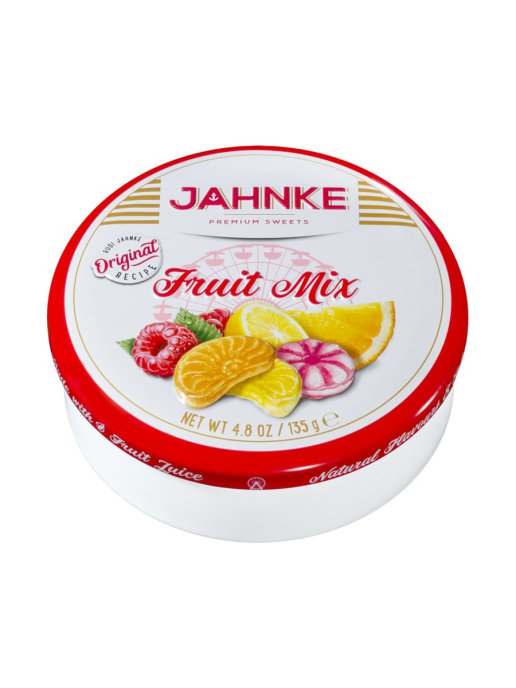 Карамель леденцовая JAHNKE со вкусами фруктов, 135г