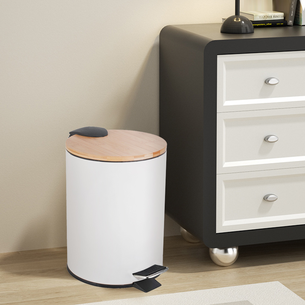 Мусорный контейнер Zalger Bambo белый R052-03white 3 литра