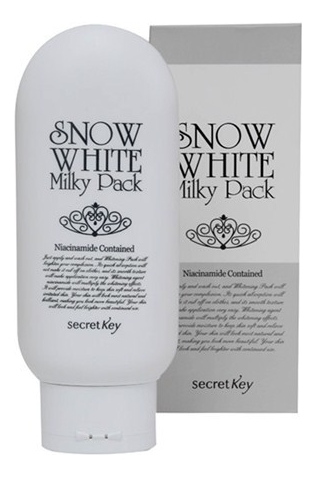 

Маска для лица и тела осветляющая Secret Key Snow White Milky Pack 200 г, 94494
