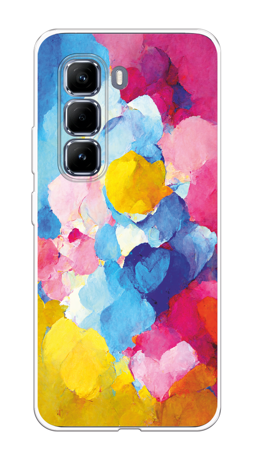 

Чехол на Infinix Hot 50 Pro "Яркие пятна", Синий;голубой;желтый;розовый, 3106950-1