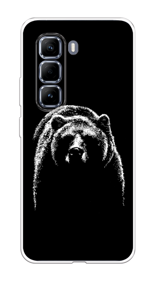 

Чехол на Infinix Hot 50 Pro "Медведь в ночи", Белый;черный, 3106950-1