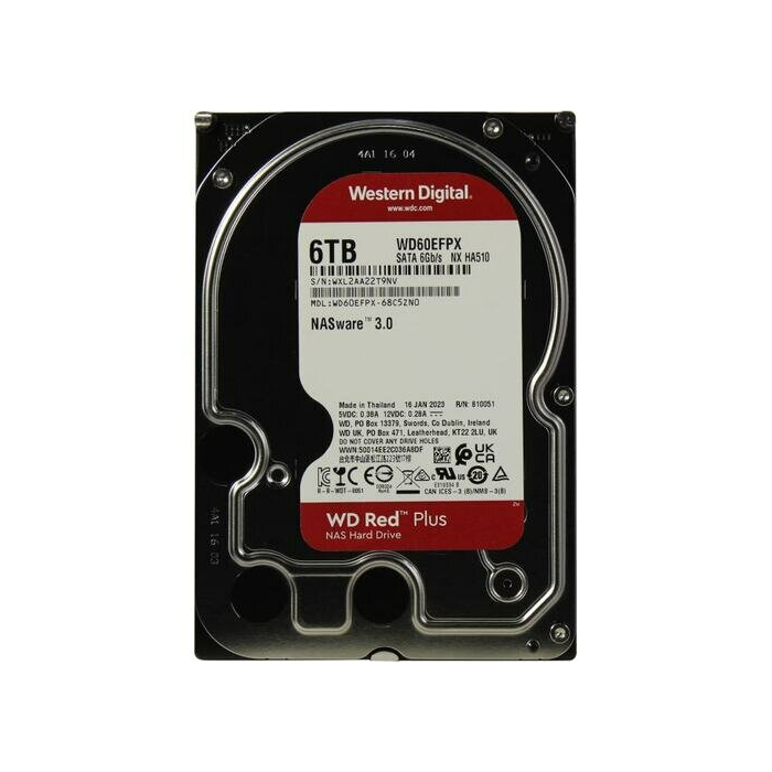 Жесткий диск WDC SATA 6TB 6GB/S 256MB RED PLUS WD60EFPX