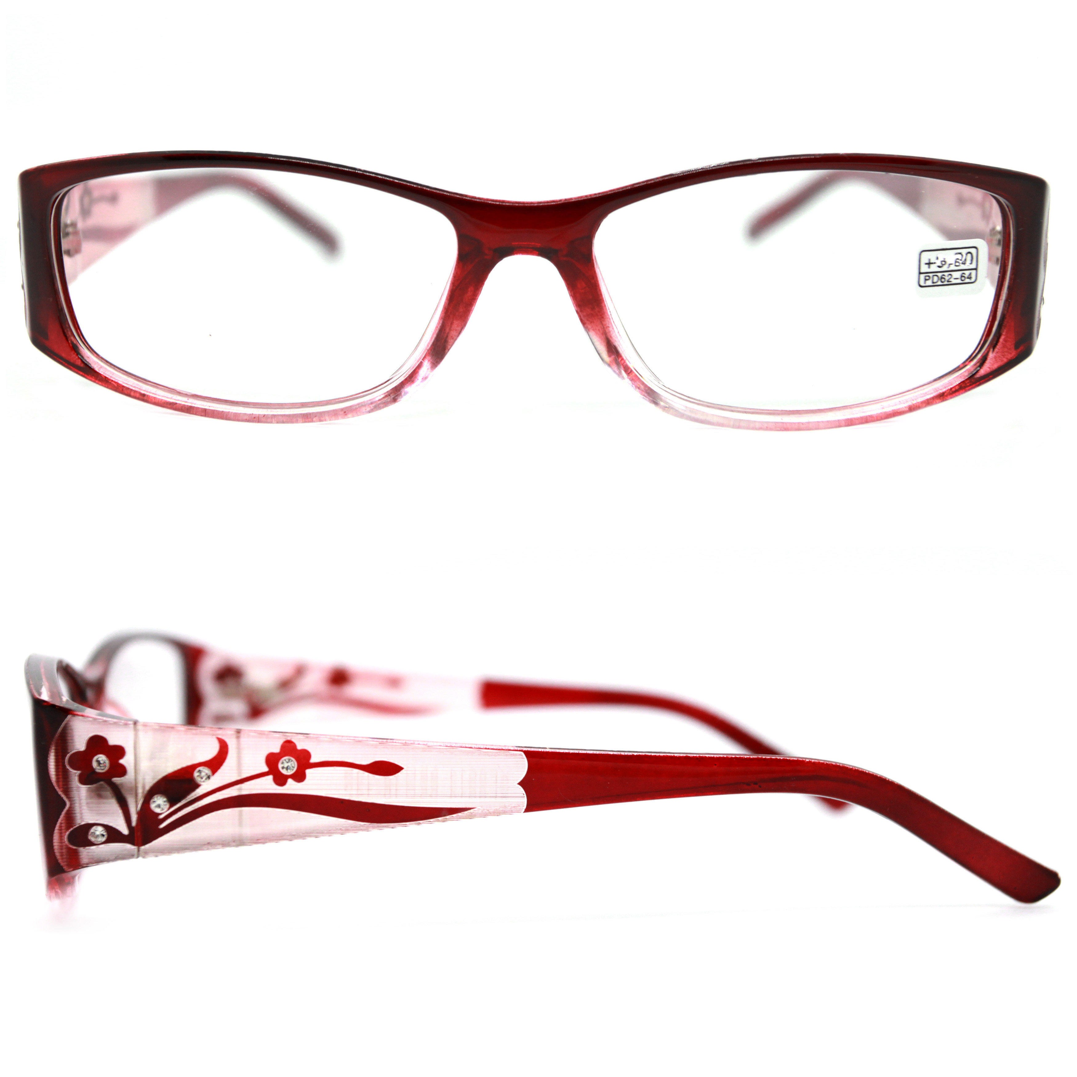 Готовые очки ВОСТОК 6614 +0,50, для чтения, бордовый, РЦ 62-64