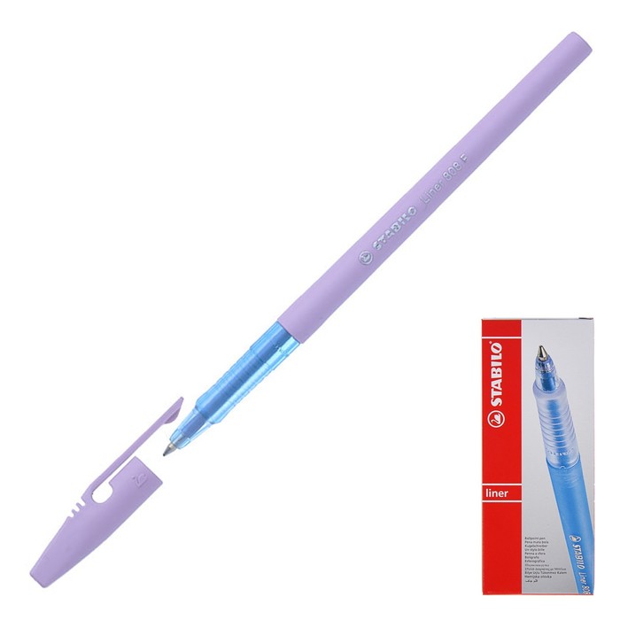 

Ручка шариковая STABILO Liner 808 Pastel, 0,7 мм, лавандовый корпус, стержень синий 10 шт