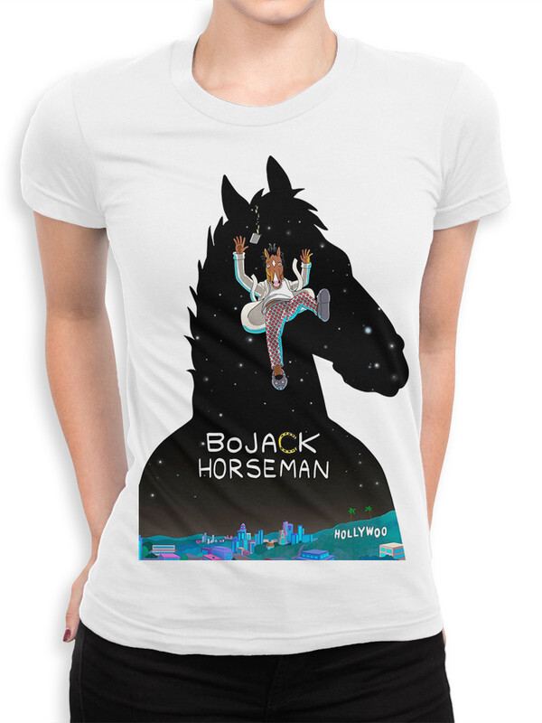 фото Футболка женская design heroes конь боджек - bojack horseman белая 2xl