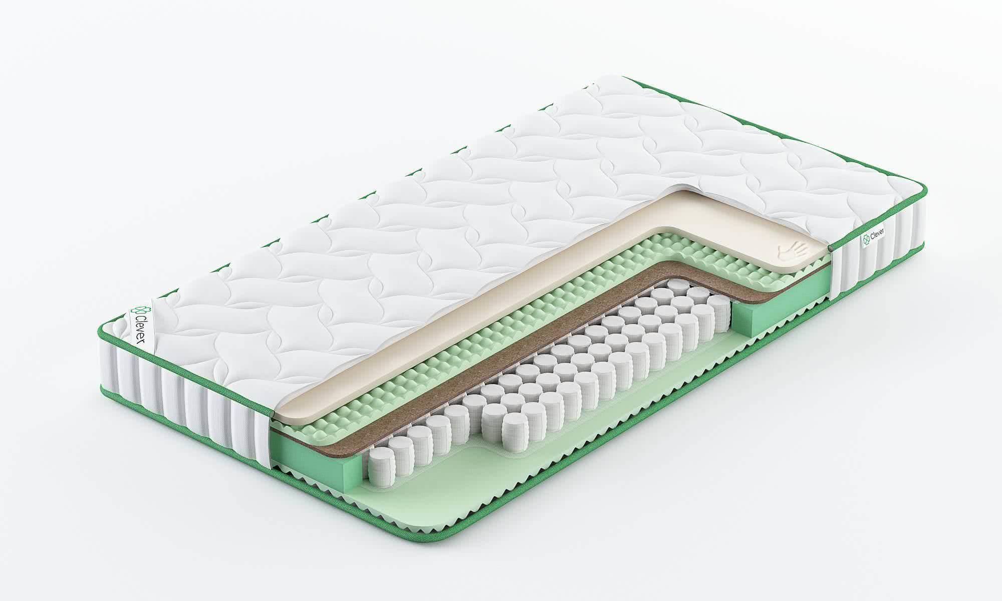 

Матрас Clever Effect Hard Slim 185x185, Белый, EFFECT HARD SLIM