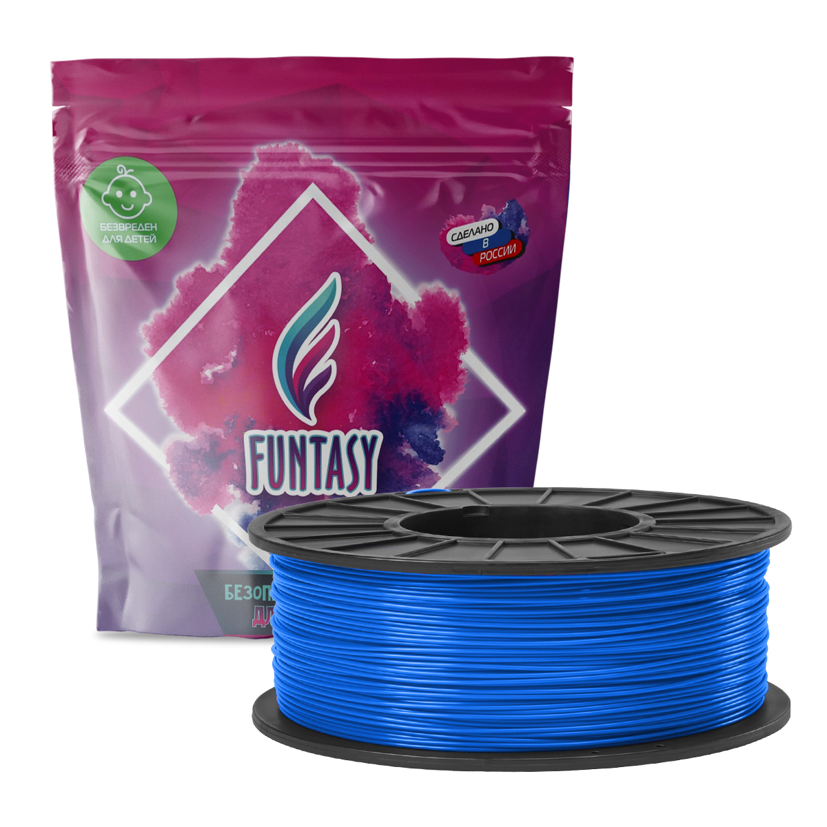 

Пластик в катушке Funtasy (ABS,1.75 мм,1 кг), цвет Ультрамарин, ABS-1KG