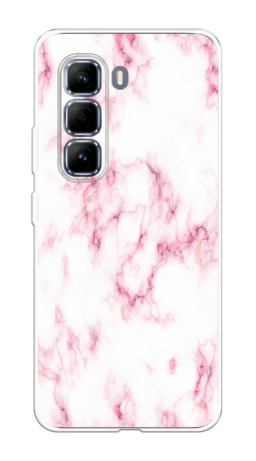 

Чехол на Infinix Hot 50 Pro "Мрамор с розовым", Белый;розовый, 3106950-1