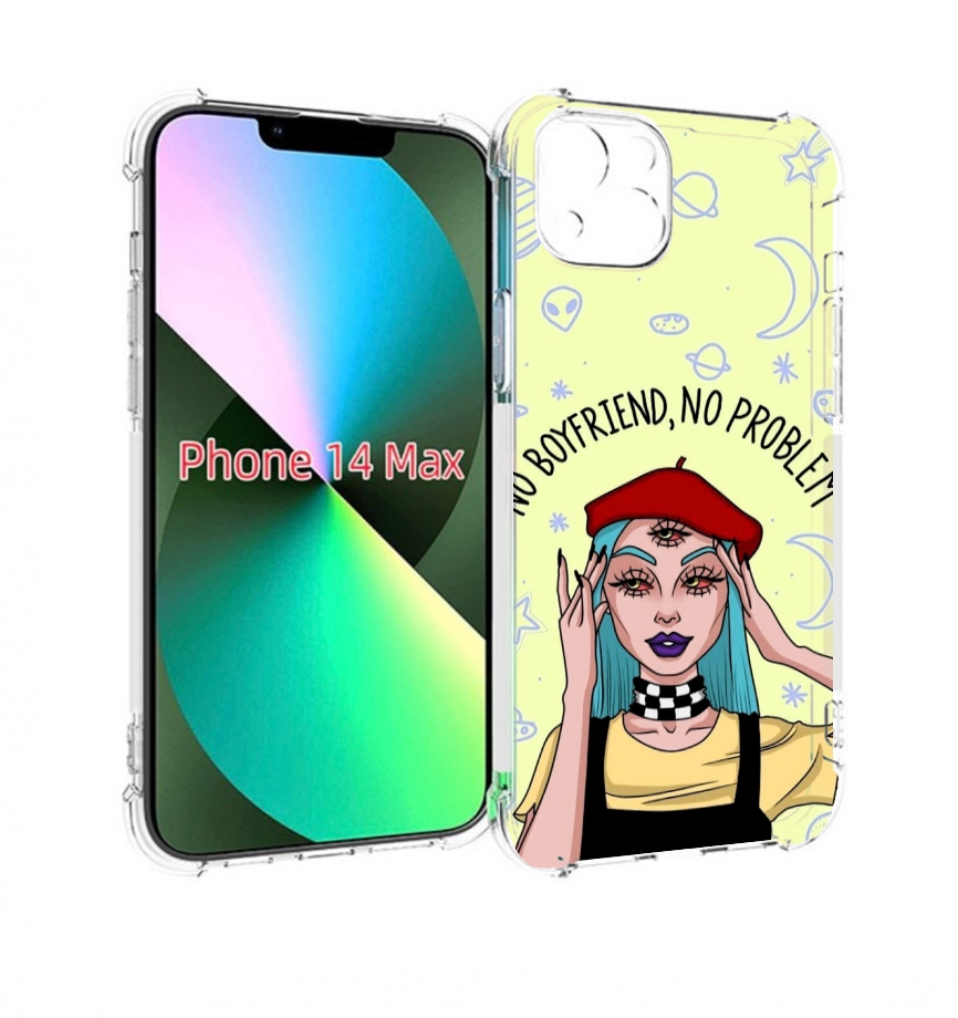 

Чехол MyPads нет-проблем-нет-мужчин женский для iPhone 14 Plus (6.7), Прозрачный, Tocco