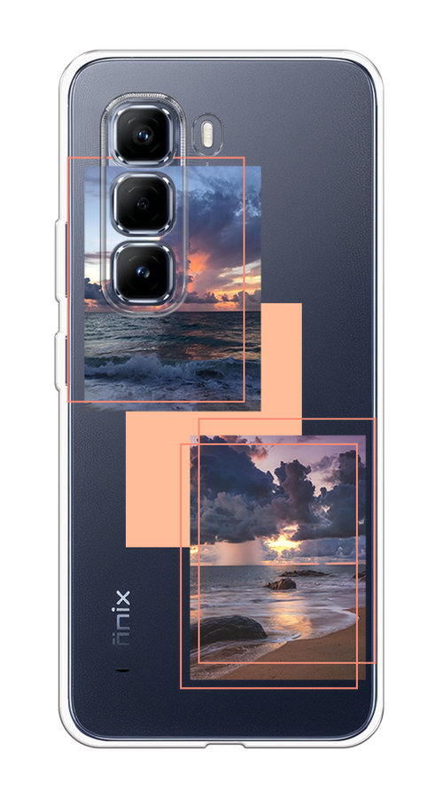 

Чехол на Infinix Hot 50 Pro "Sky collage", Розовый;прозрачный;синий, 3106950-1