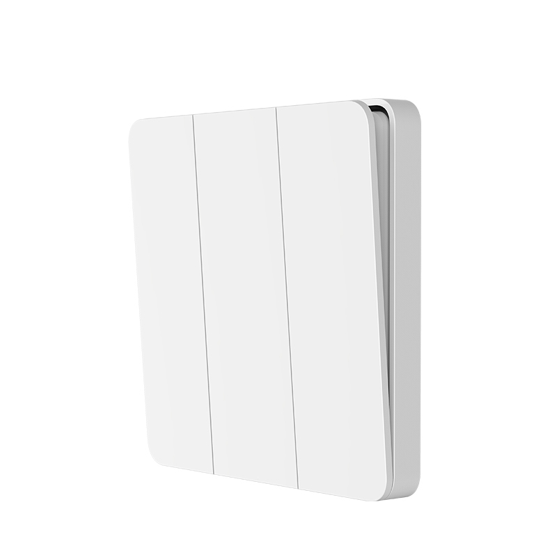 фото Умный настенный выключатель mijia smart wall switch three open трехклавишный, белый