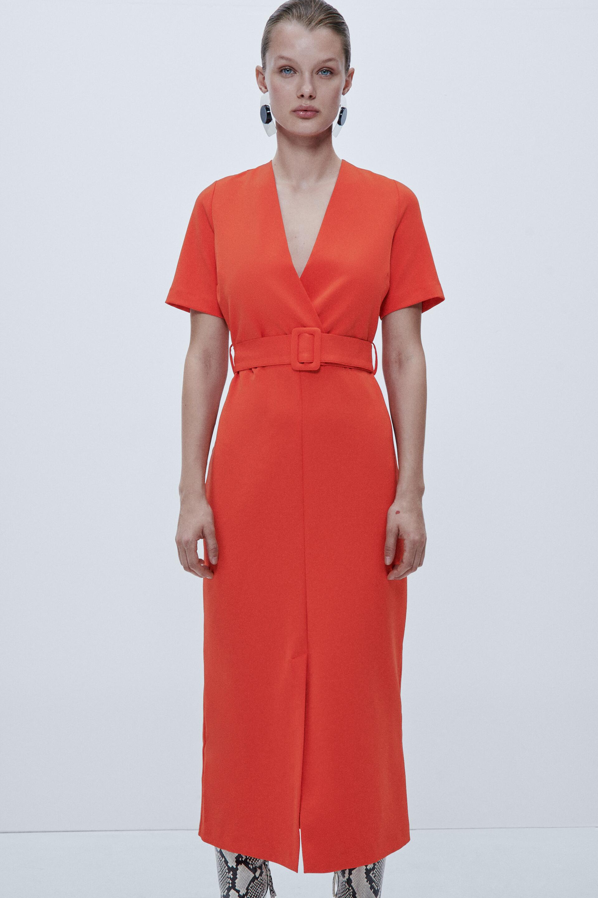 

Платье женское ZARA 09878185 оранжевое XS, 09878185