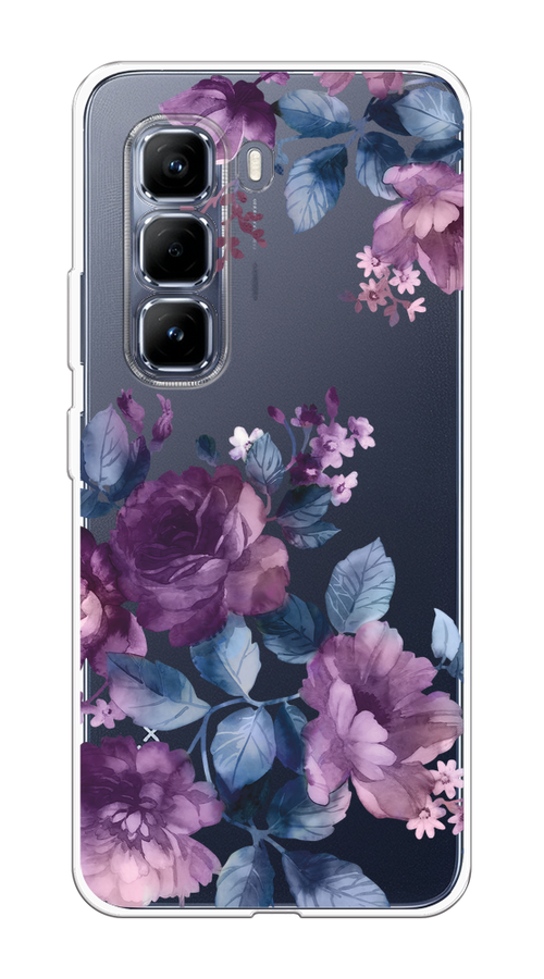 

Чехол на Infinix Hot 50 Pro "Purple Blossoms", Синий;фиолетовый, 3106950-1