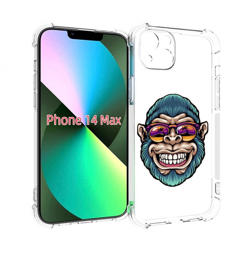 

Чехол MyPads обезьяна улыбается для iPhone 14 Plus (6.7), Прозрачный, Tocco