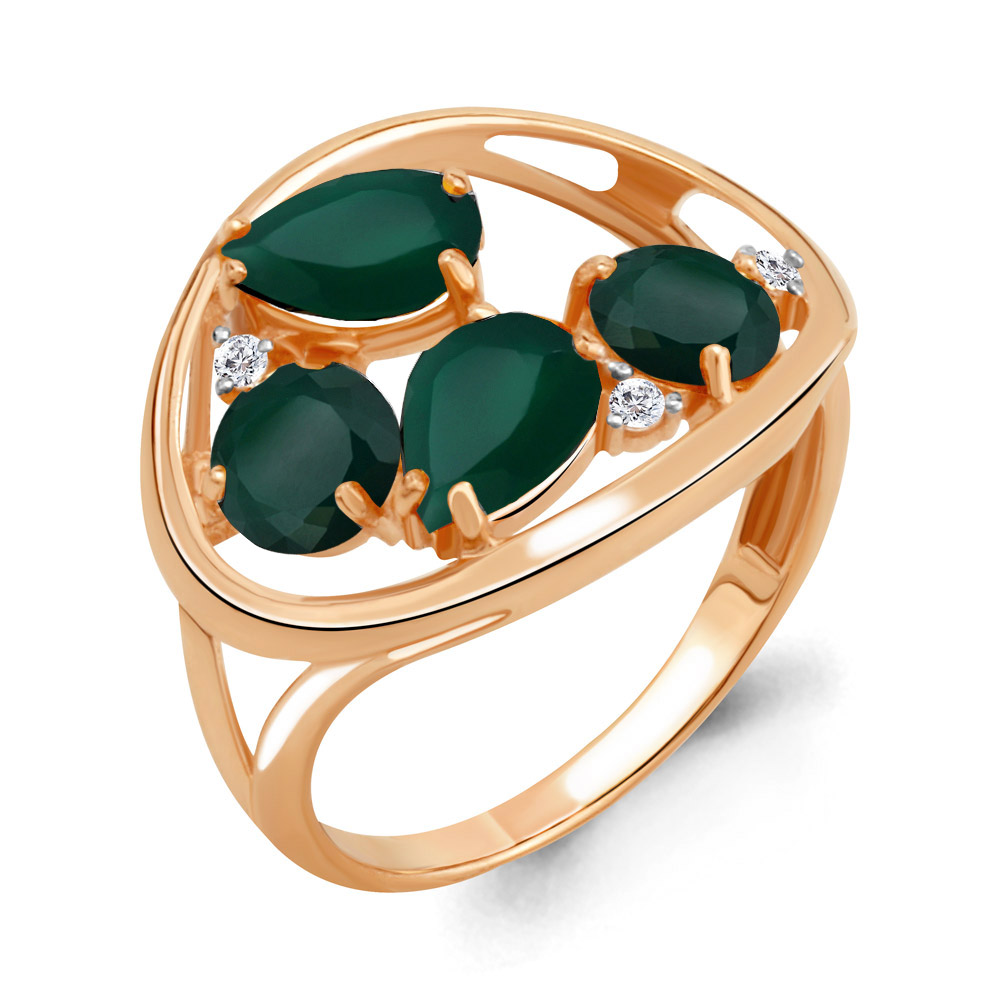 

Кольцо из серебра с агатом р.  Aquamarine 6905809А_925_з, 6905809А_925_з