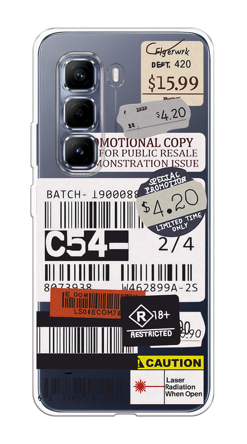 

Чехол на Infinix Hot 50 Pro "Flight to Paris", Серый;бежевый, 3106950-1