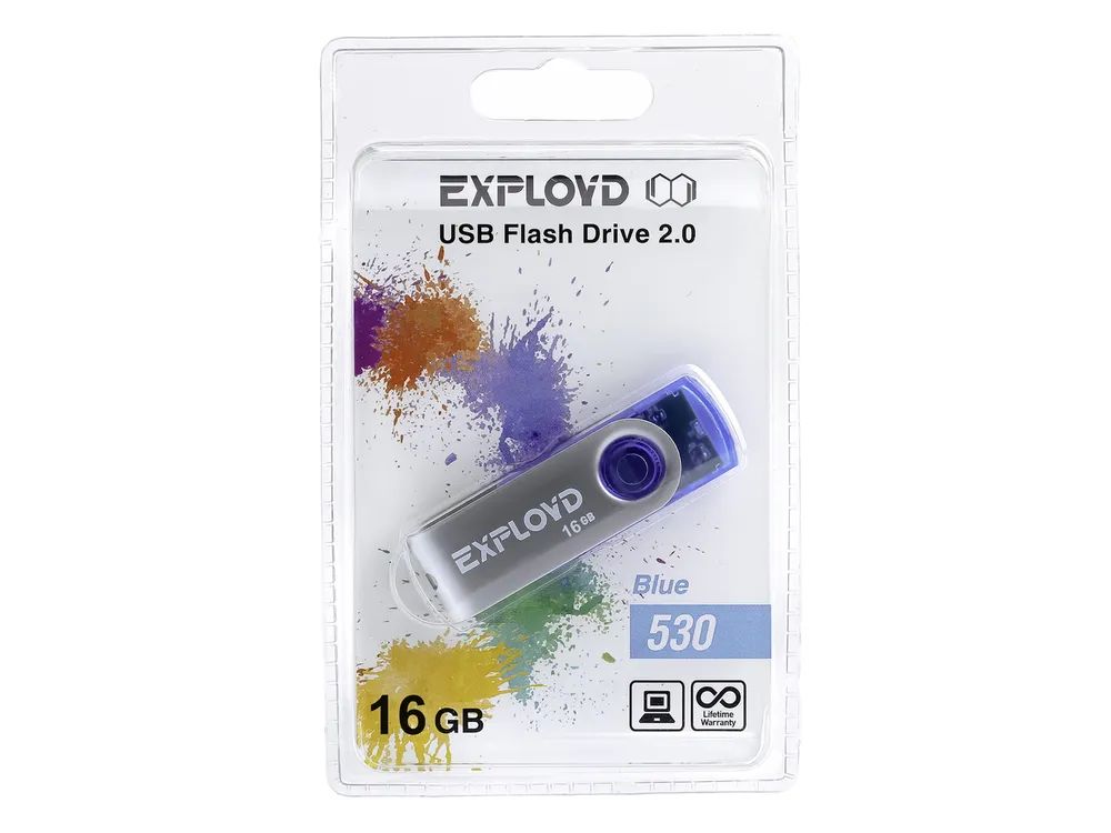 

Флешка Exployd 530 16 ГБ Голубой (EX016GB530)