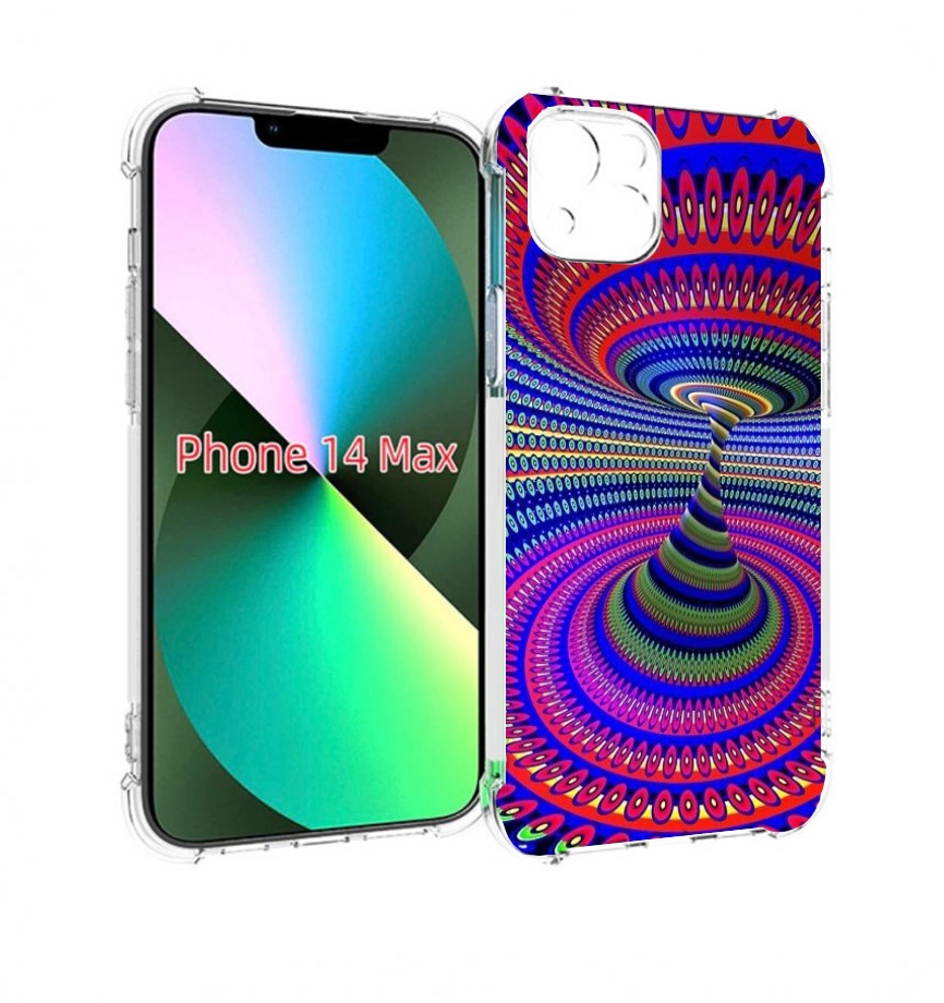 

Чехол MyPads оптическая иллюзия для iPhone 14 Plus (6.7), Прозрачный, Tocco