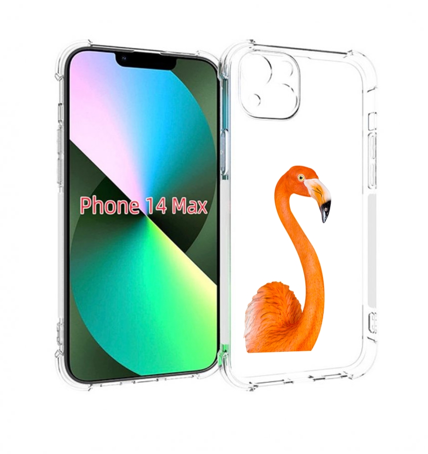 

Чехол MyPads оранжевый-фламинго для iPhone 14 Plus (6.7), Прозрачный, Tocco