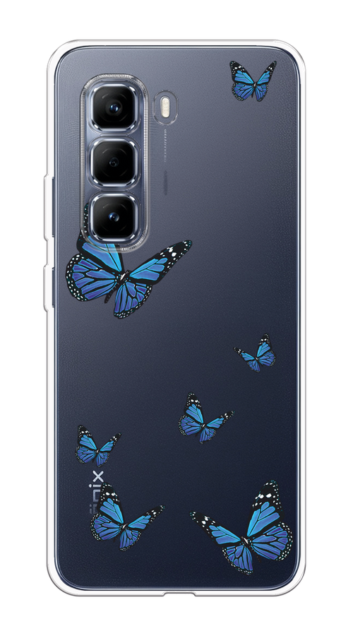 

Чехол на Infinix Hot 50 Pro "Blue butterflies", Синий;черный, 3106950-1