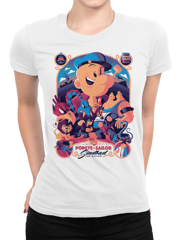 

Футболка женская Design Heroes Мультфильм Моряк Попай белая XS, Мультфильм Моряк Попай