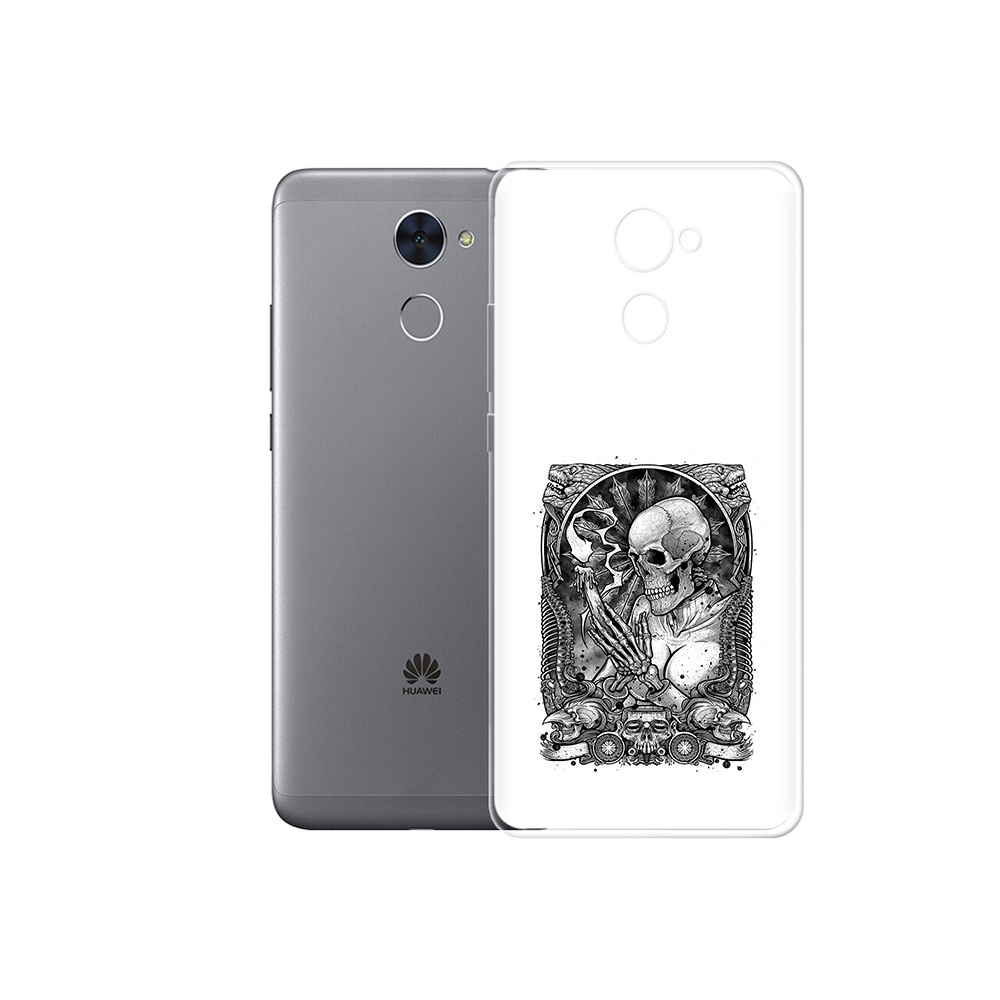 

Чехол MyPads Tocco для Huawei Enjoy 7 Plus девушка скелет (PT74186.70.316), Прозрачный, Tocco